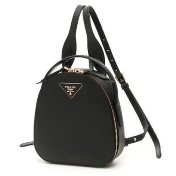 Authentic Prada Black Saffiano Lux Mini Odette Backpack - Picture 1 of 17